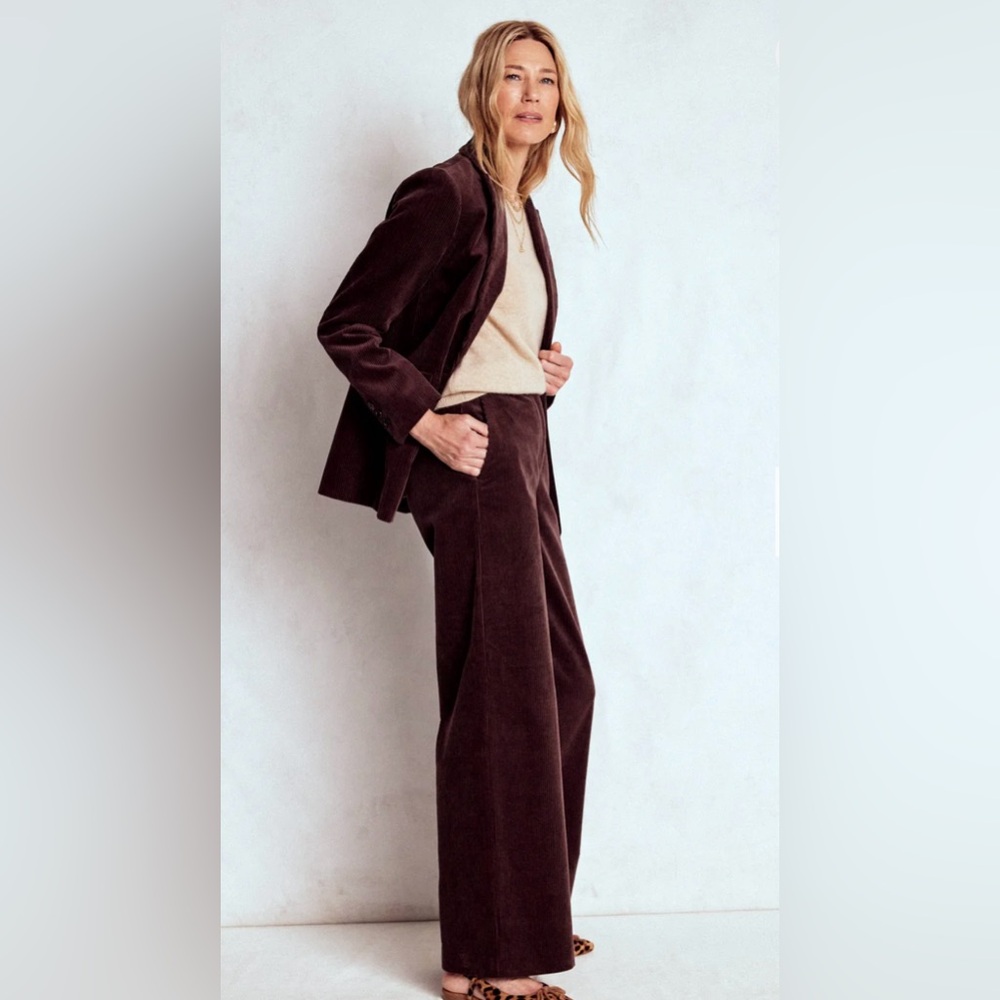 NWOT Women’s Boden Belgravia Cord Pants
Deep Aubergine Brown Corduroy Size 12